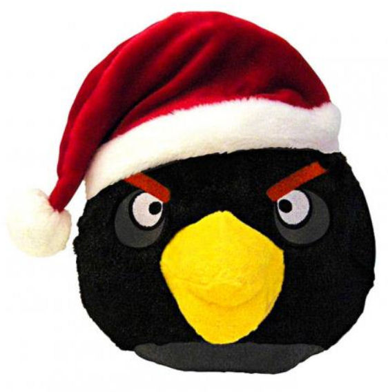 Angry Birds Holiday 5" Plush - Black Bird