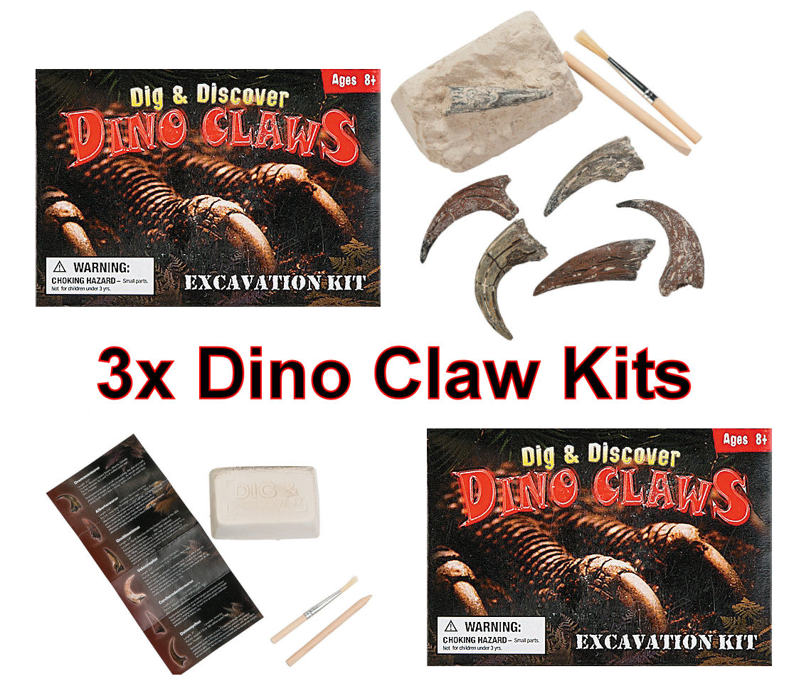3 Dino Claws Excavation Kits