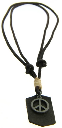6 Leather Peace Necklaces