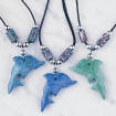 Stone Dolphin Necklaces