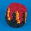 12 Knitted Kick Balls - Flame