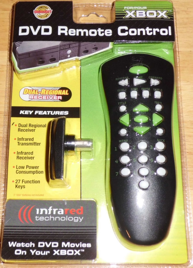 Xbox DVD Remote Control Kit (dual region 1 or 2)