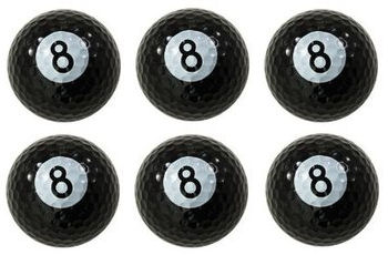 Eight (8) Ball Golf Balls - 6 Pack
