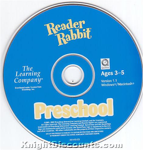 Reader Rabbit Preschool Windows Mac New Age 3 5 $2 SHIP
